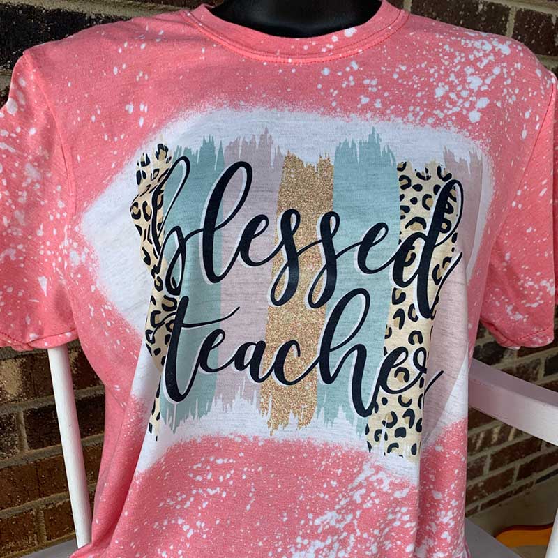 Teacher Life Bleached Shirt