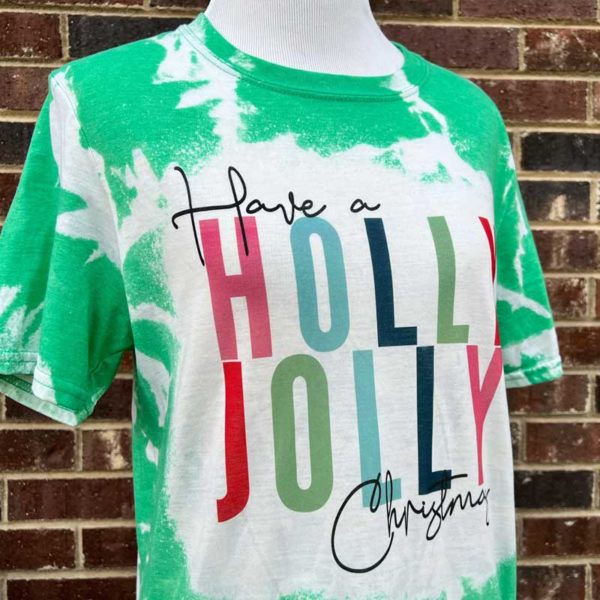 Holly Jolly Christmas Bleached Shirt