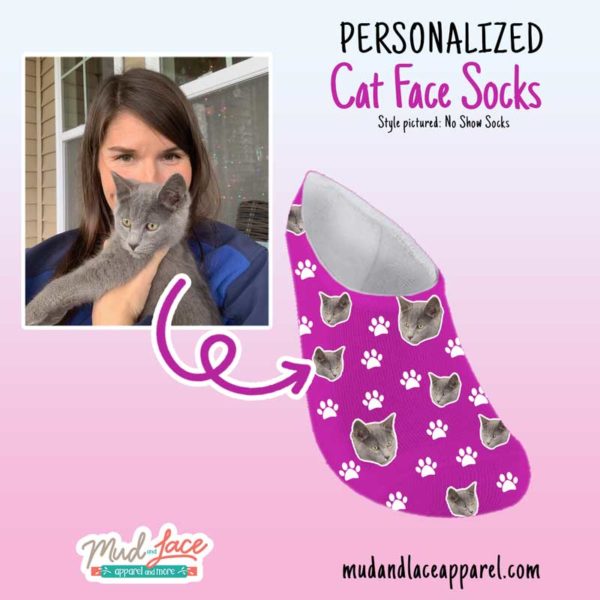 Personalized Cat Face Socks for Cat Lovers