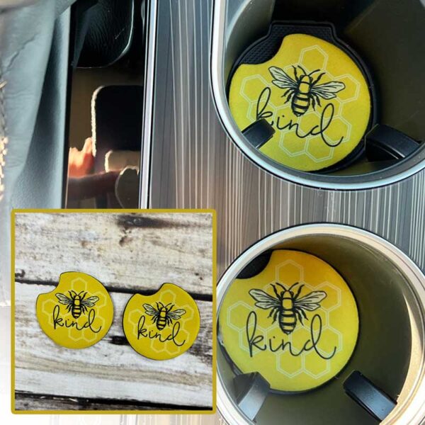 Bee Kind Car Coaster