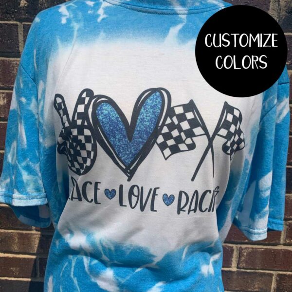 Peace Love Racing Bleached Shirt
