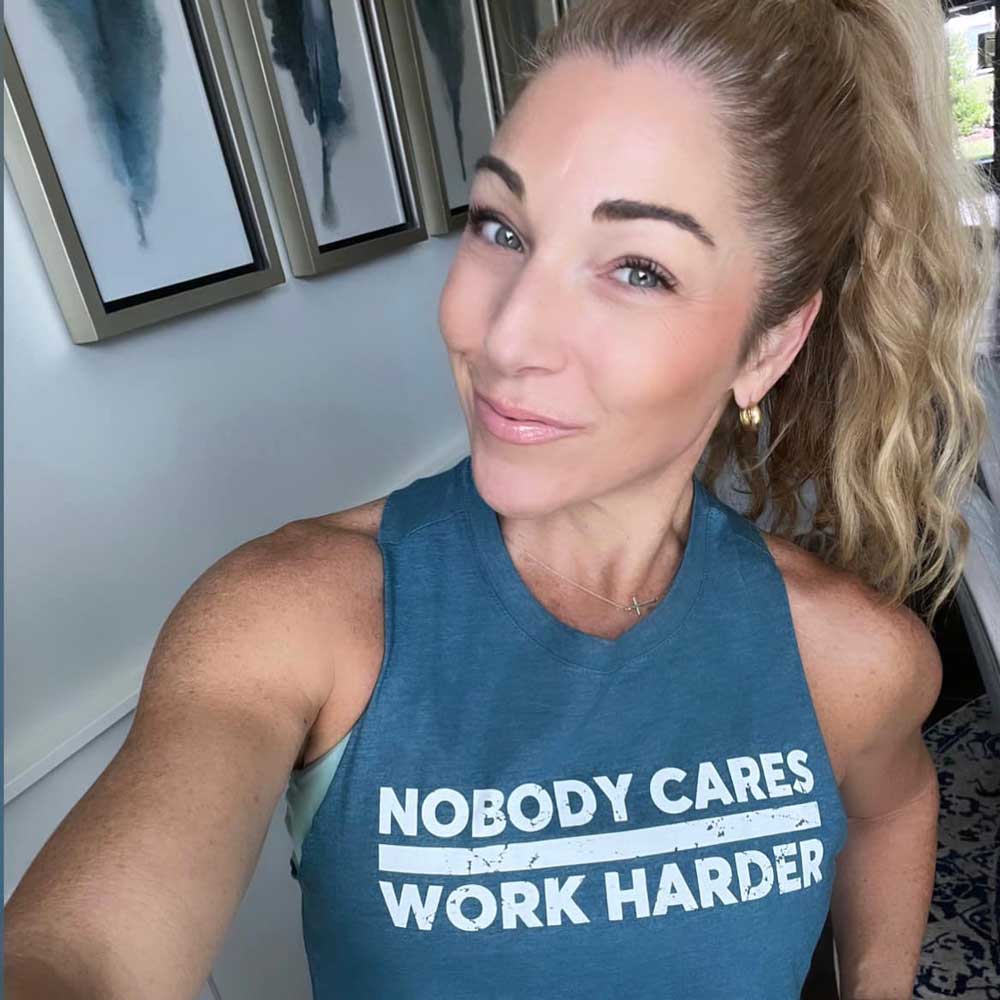 Nobody Cares Work Harder Cropped Muscle Tank